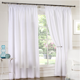Shop Plain Lined Voile Curtains